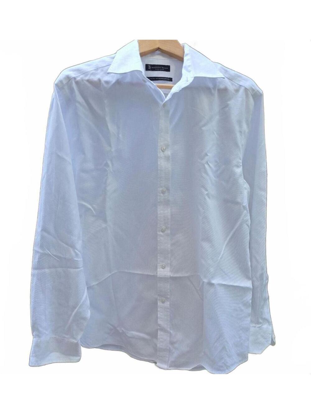 Hudson Room Men's White Dress Shirt. 100% Cotton. Good condition. 15.5 - 34